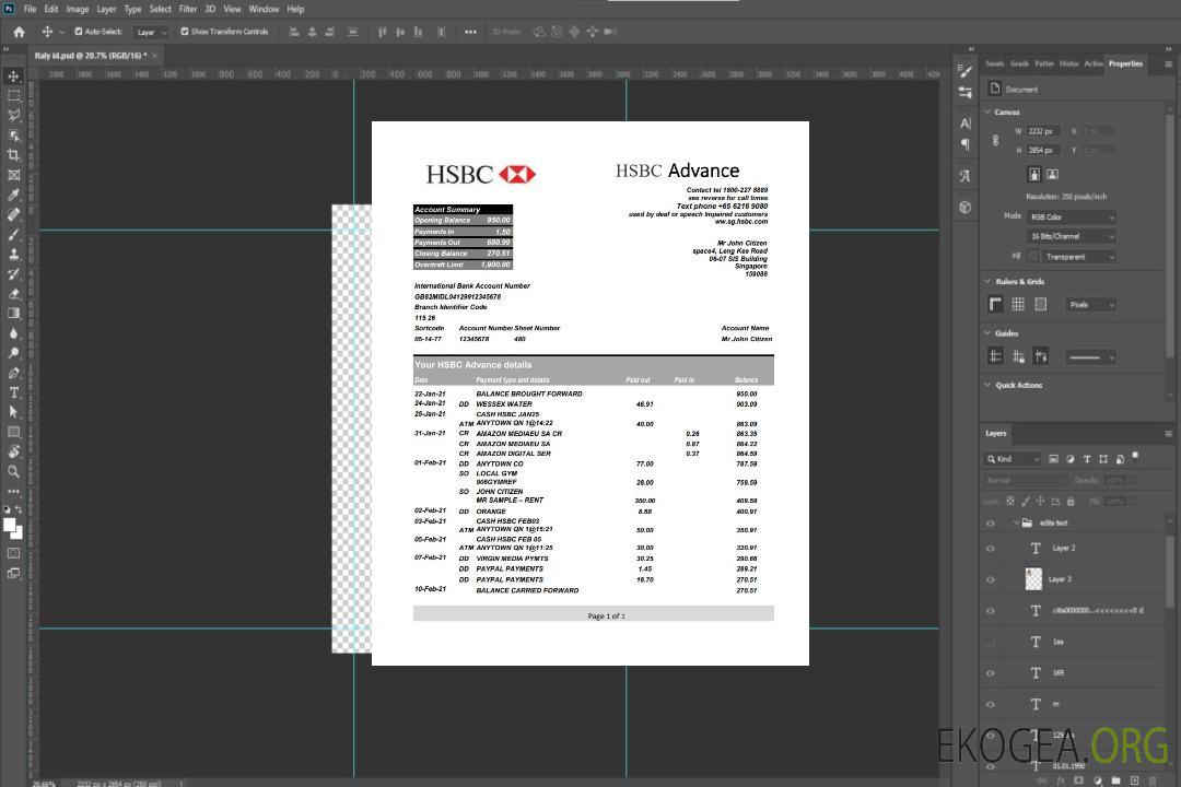 Singapour HSBC excel pdf template Singapour HSBC excel pdf template